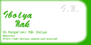 ibolya mak business card