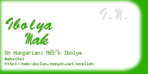 ibolya mak business card